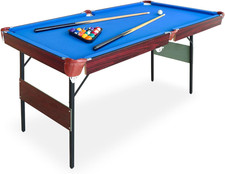54" Portable Folding Pool Table - Space-Saving Billiards for Home Office