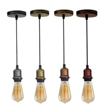 Ceiling Rose Light Fitting Pendant Lamp E27 Bulb Holder Screw Retro Flex Pack