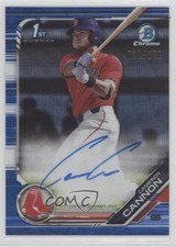 2019 Bowman Draft Chrome Pick Blue Wave Refractor /150 Cameron Cannon Auto 04tw
