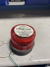 North American Signal Co ST500-ACR Strobe Light 220VAC 0.1A 5.75x4.5" Red USED
