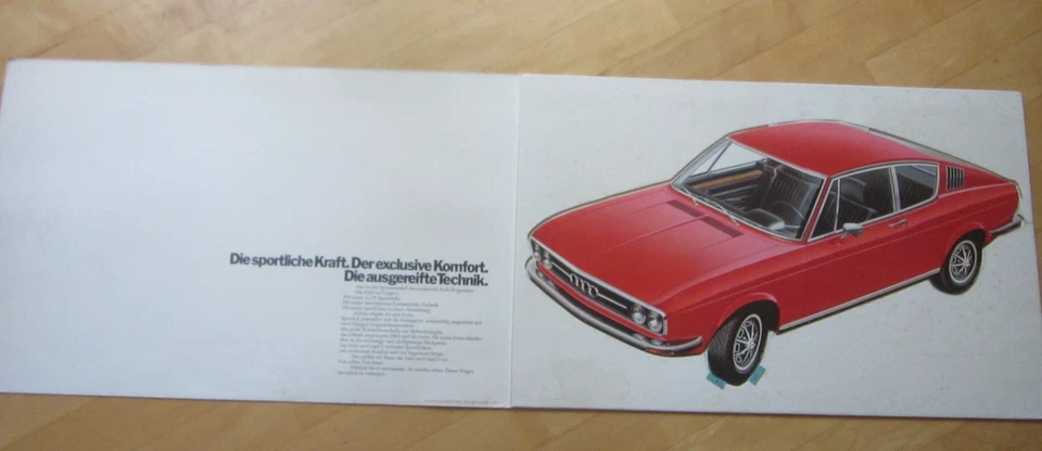 Highlight: Audi 100 Coupe brochure 11/70, 61.3 x 39 cm - Image 2 of 4
