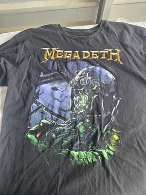 Megadeth Crush the World Tour 2023 Double-Sided Graphic Tee Black Men's XL