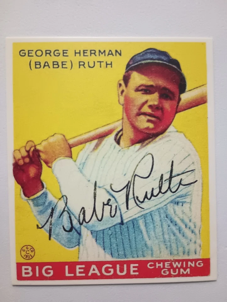 Goudey Babe Ruth 1933 #53. Una tarjeta réplica muy bonita en excelente estado Foto 2 de 4