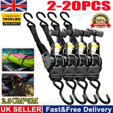 20PCS Automatic Retractable Ratchet Strap Heavy Duty Car Trailer Tie Down Strap