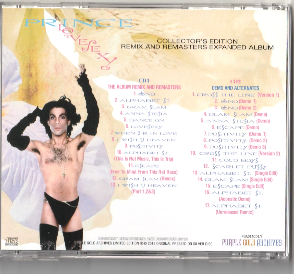 愛歌団 NICE PRICE SERIES CD PRINCE / LOVESEXY -REMIX AND REMASTERS COLLECTOR'S EDITION (2CD