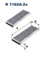 Innenraumfilter Filtron K 1162A-2X Aktivkohlefilter FüR A6 Lamborghini 4F2 Audi