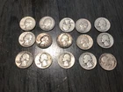 Washington Silver Quarters Lot of 12   ONE  Dozen 90% Silver pre 1964