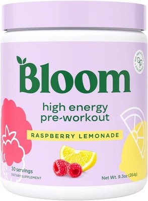 BLOOM, HIGH ENERGY PRE-WORKOUT Booster Fitnes Geschmäcke 180-186g SUPER PREIS