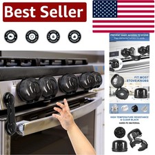 High Temperature Resistant Child Safety Stove Covers - Black 5 Pack  Oven Lock