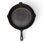 Vintage Lodge No 14 "U.S." Cast Iron Pan Skillet 3 Notch W/Heat Ring