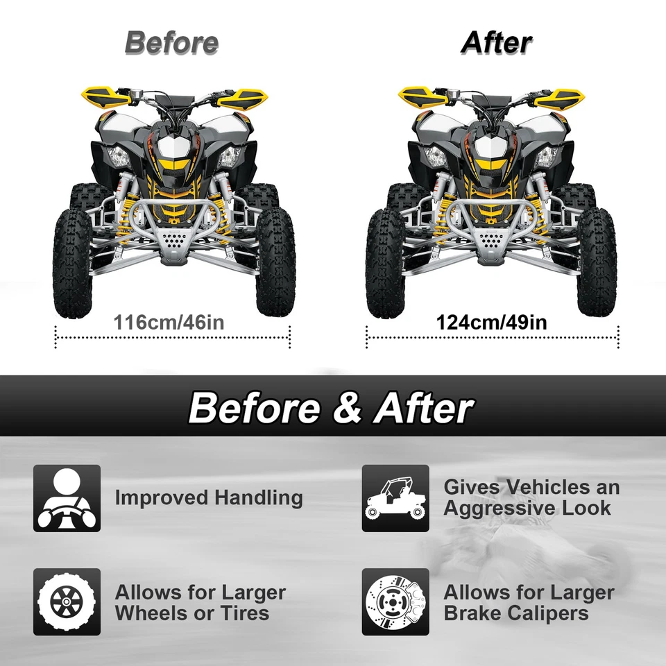 4PCS 1.5" 4x110 to 4x156 Wheel Adapters Spacers 90mm CB for Arctic Cat 300 400 - Image 3 of 4