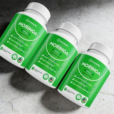 Moringa Kapseln 3er-Pack  Unterstützung für Abwehr und Darm, 180 Kapseln