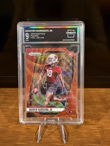 2024 Panini Prizm Marvin Harrison Jr RC Red Wave 132/149 Rookie Color Match