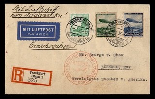 DR WHO 1936 GERMANY ZEPPELIN FLIGHT? FRANKFURT TO USA R75748