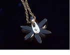 Agate Diamond Platinum Carved Flower Pendant Irene Neuwirth Style Necklace — photo 4