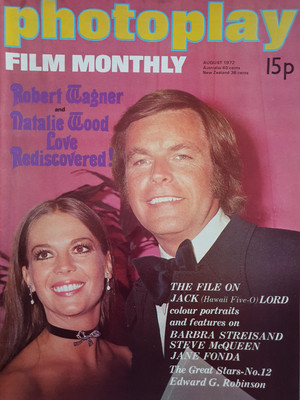 PHOTOPLAY AUG 1972  CAROLYN SEYMOUR, NATALIE, MUNRO, RUTHERFORD, STREISAND, DORS