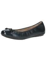 Caprice Damen Ballerinas Aus Leder Mit Lack, Blau (Ocean Comb), 39 EU