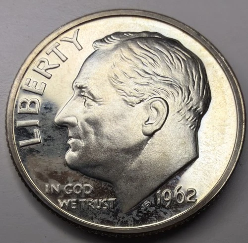 1962 Proof Silver Roosevelt Dime T54