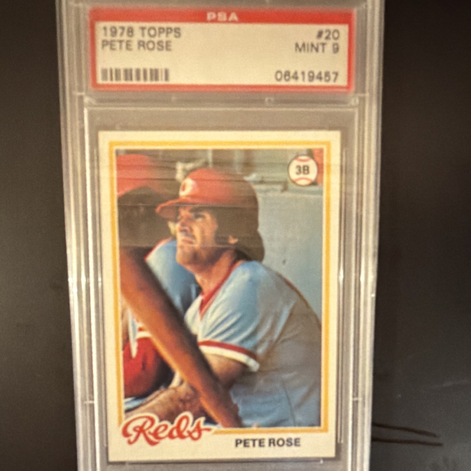 Topps 1978 Pete Rose #20 PSA Mint 9 Cincinnati Reds Baseball Card