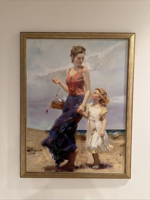 Affection by The Famous Italian Impressionist Painter Pino Daeni 30/39 Signed