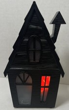 Seasonal Lighted Halloween Haunted House Decor Black. Batterys not included-NEW