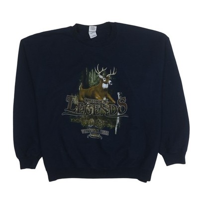 Gildan Heavy Blend Damen Navy XL Pullover Sweatshirt Hirsch Grafik