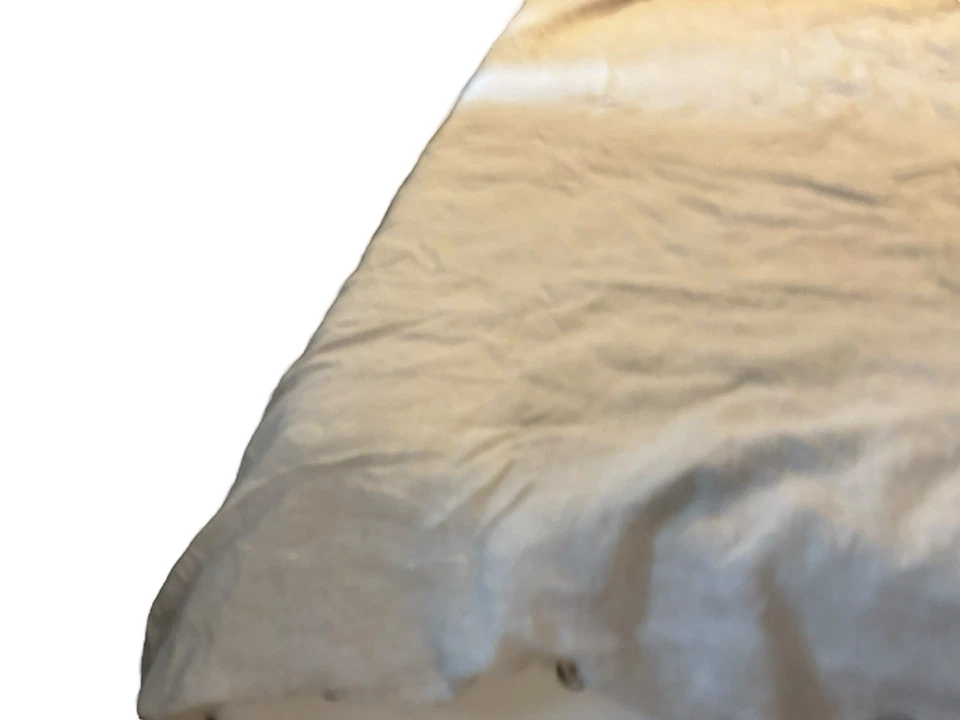 Simple Opulence Size FULL Tan 100% Linen Duvet Cover - Image 4 of 4