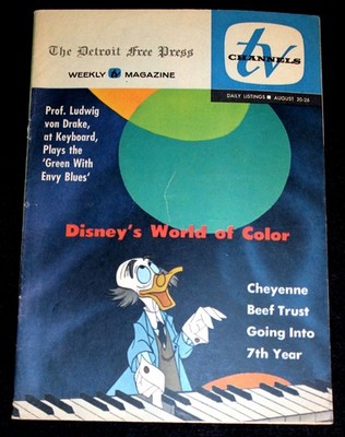 Walt Disney 1961 Wonderful World of Color TV Schedule Ludwig Von Drake Premiere