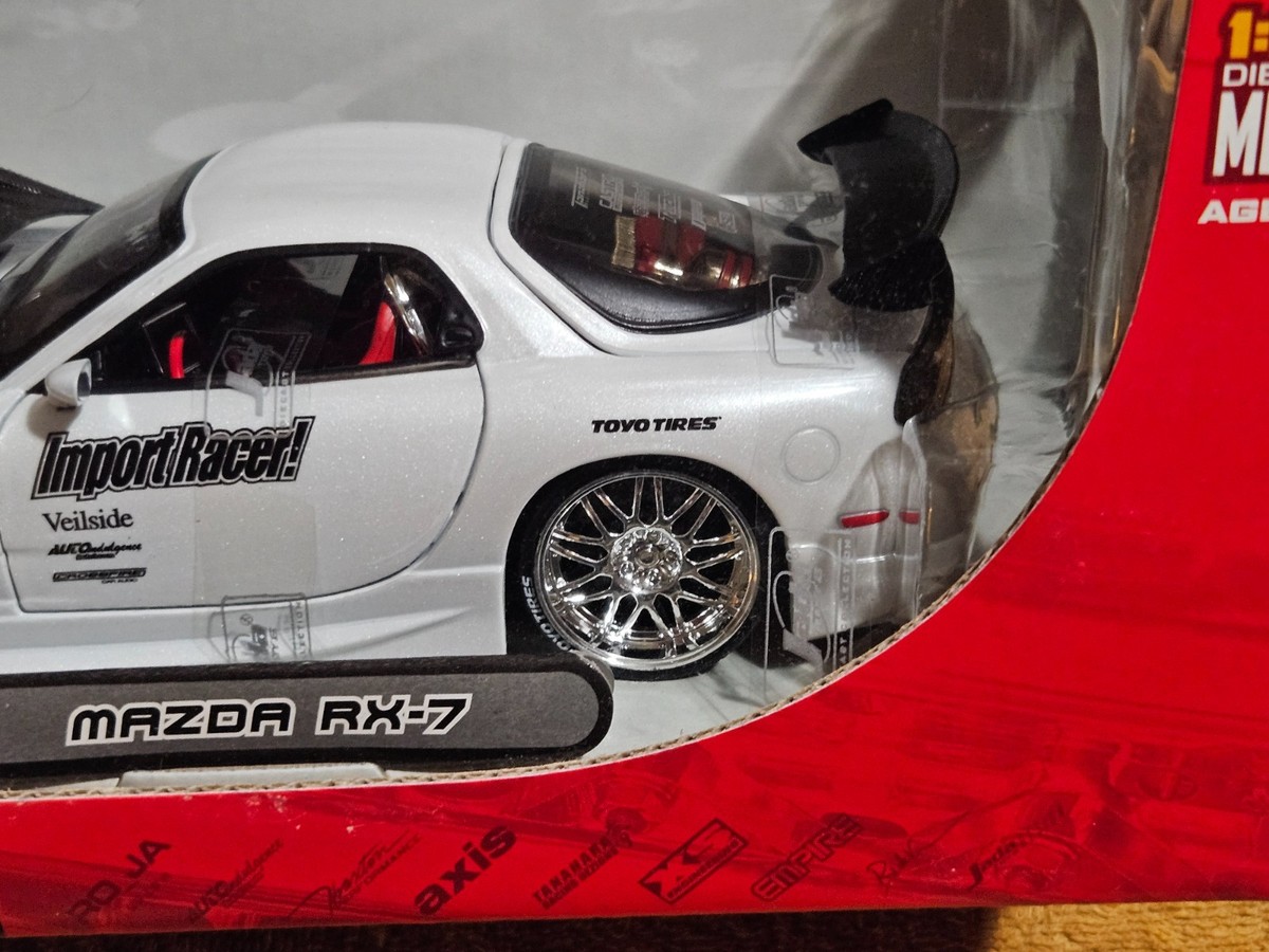 Jada IMPORT RACER Mazda RX-7 Racing White 'GTM' 1:24 Scale Diecast