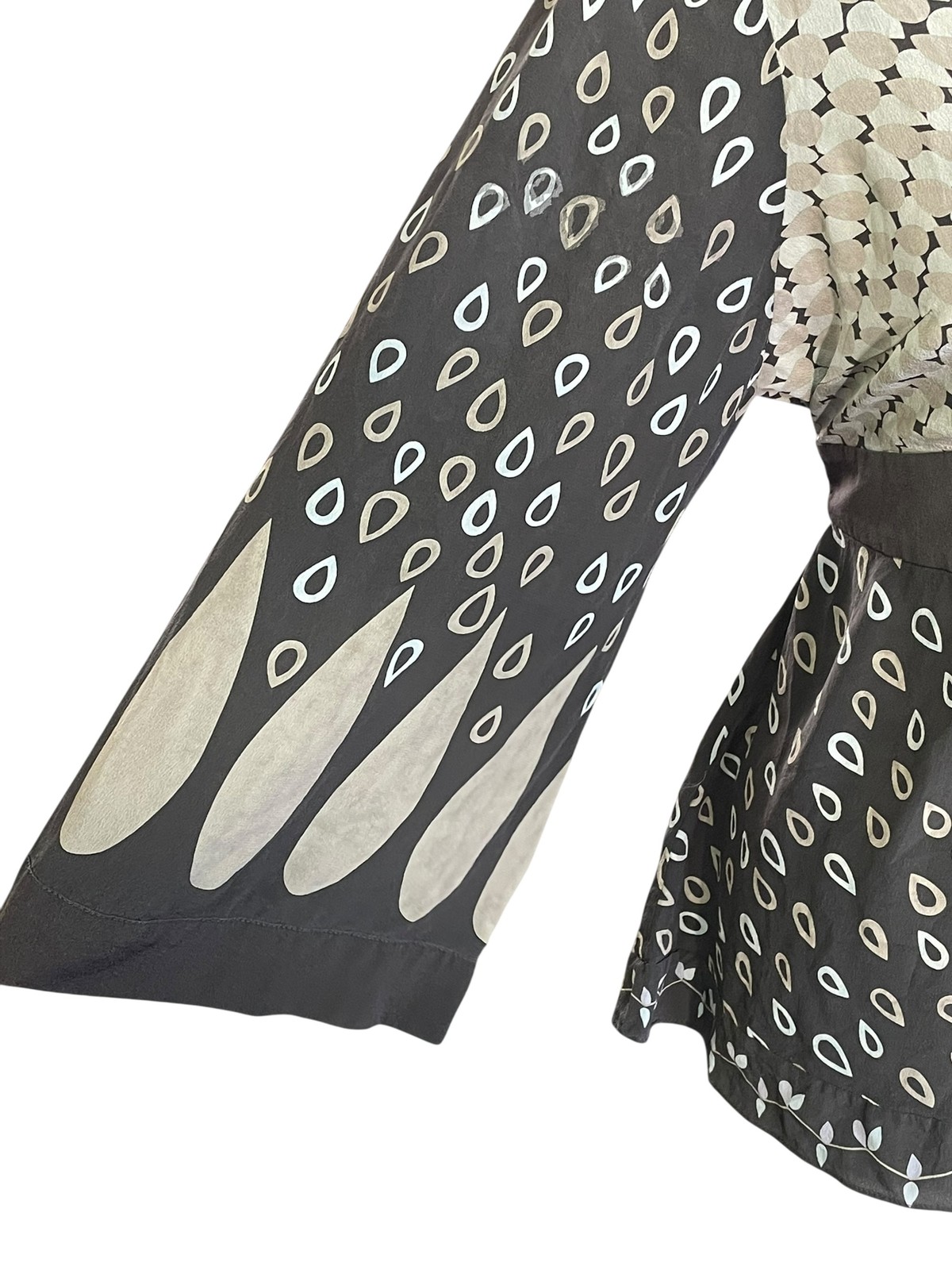 Fenn Wright Manson Multi Silk Patterned Blouse V-… - image 2