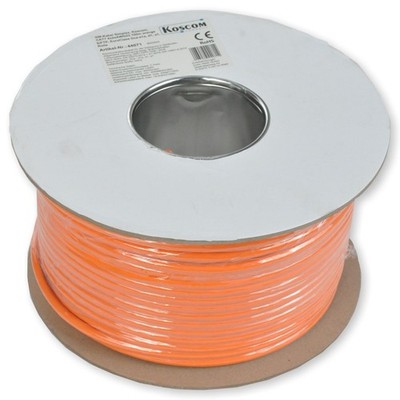 Koscom Netzwerkkabel Simplex CAT7 S/FTP 1000MHz 100m mit Meteraufdruck - AWG 23