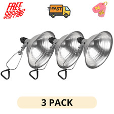 3Pack 8.5" Aluminum Clamp Light 150 Watt Max Bulb Not Includ Base Type: Standard