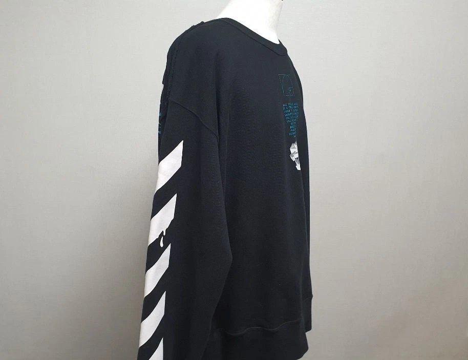 OFF WHITE Felpa freccia gocciolante bianco sporco XL A01234 72253947
