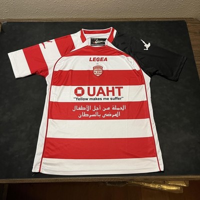 Club Africain Jersey Mens XL Red White Soccer Legea UATH 19 Charity Campaign
