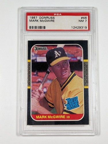 Mark McGwire 1987 Donruss #46 Oakland A's Rookie Card PSA 7 - Bild 1 von 2
