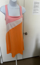 IDEOLOGY WOMEN'S SIZE M TANK COLOR BLOCK SUNDRESS SLEEVELESS LINED PADDED BRA