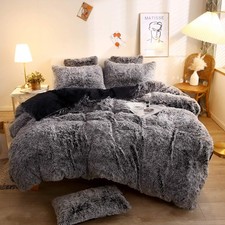 Plush Shaggy Duvet Cover Set, Luxury Ultra Soft Crystal Velvet Fluffy Bedding...