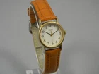 Vintage Seiko Watch Women Dainty 22mm Gold Tone New Leather Band New Battery