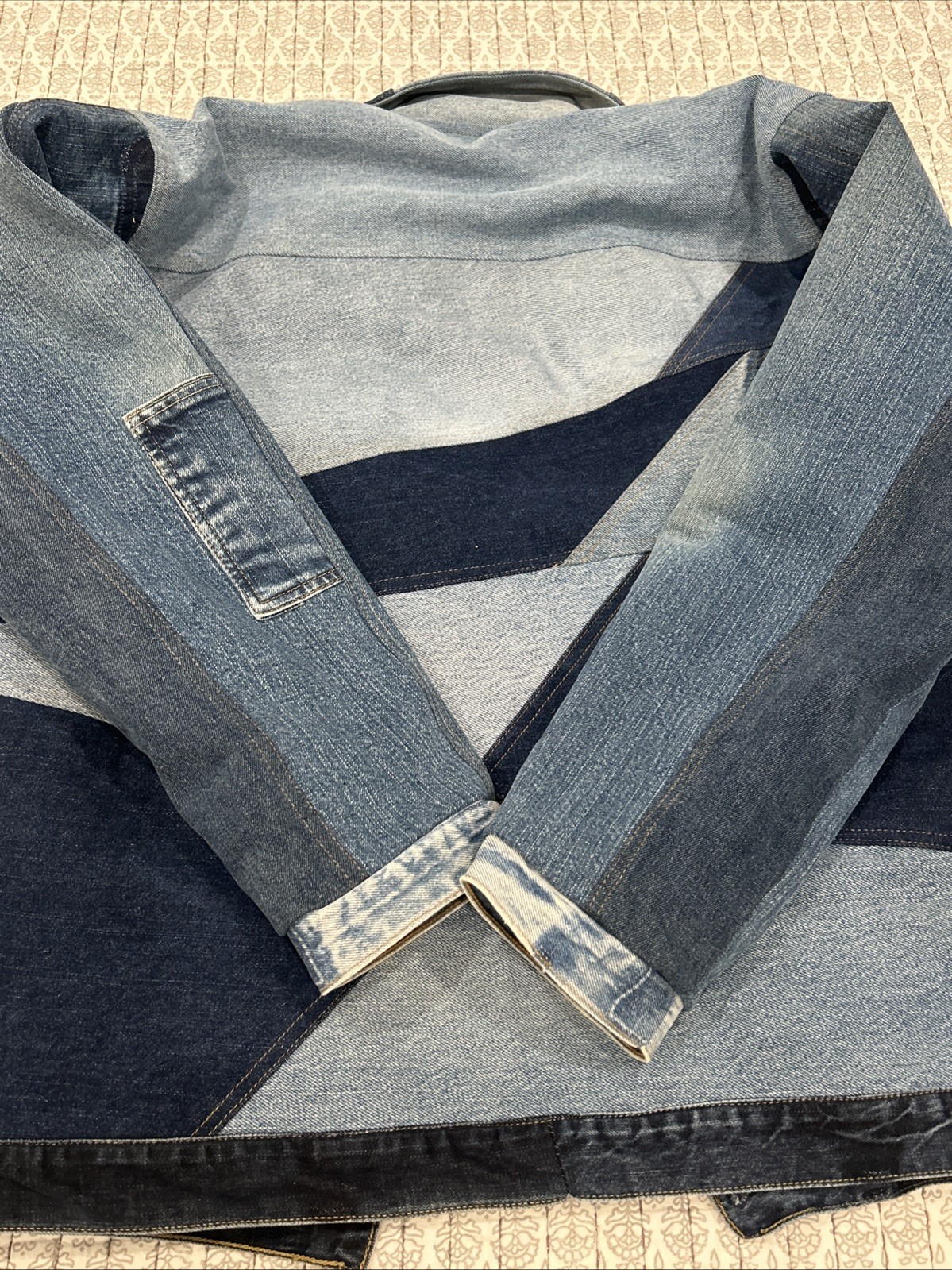 Carhartt Denim Jacket Authentic Patchwork Lined L… - image 10