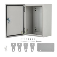Outdoor Electrical Box, 20"x16"x10" NEMA 4X Steel Enclosure, IP67 Waterproof
