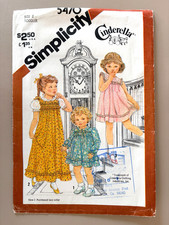 1980's Cinderella Simplicity Toddlers' Dress Pattern 5470 Size 2 UNCUT