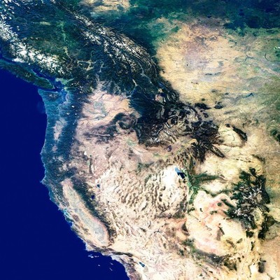 NASA - The Western United States and Canada From Space - Paper or Canvas