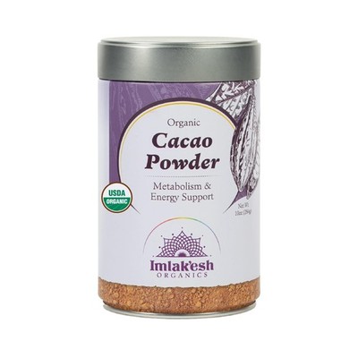 Imlakesh Organics Cacao Powder (10oz Metal Jar) 12 Ounce (Pack of 1)