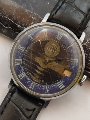Vintage Original Soviet Mechanical Wrist Watch Wostok Vostok Neptune Ussr  1970s