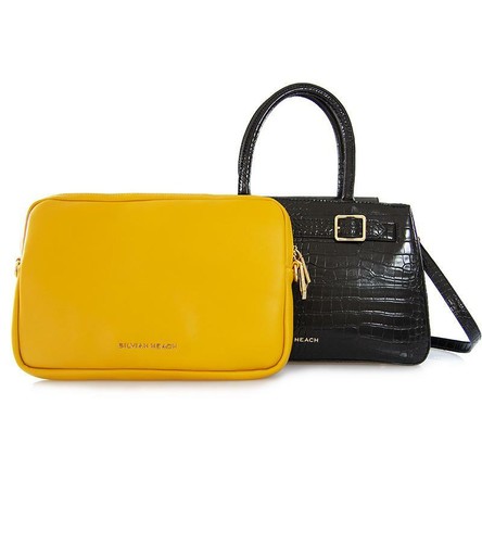 Silvian Heach Borsa a tracolla nera stampa cocco in ecopelle con pochette  porta | eBay