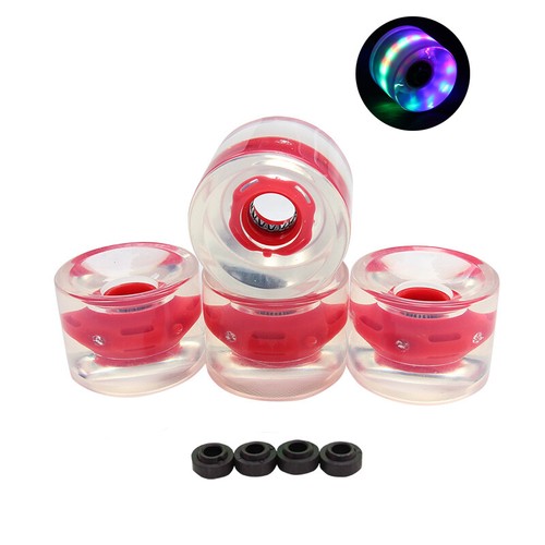 Ruote Longboard LED 4pz 70mm Ruota per longboarding 78A Ricambio Ruote PU - Foto 13 di 18
