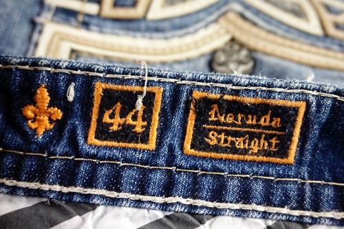 $220 Mens Rock Revival Jeans "Neruda" Big & Tall Leather Straight 44 X 32.5 - Picture 6 of 13