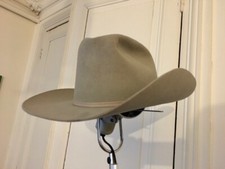 Resistol hellbraun selbstkonformierender Cowboy lang oval Größe 7 1/8 Houston Texas