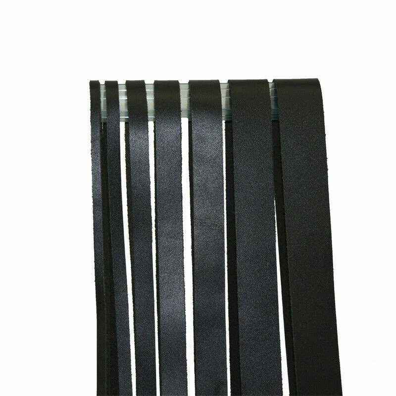 Cinta plana de cuero negro 1M artesanía hágalo usted mismo 8 mm/10 mm/12 mm/15 mm/20 mm/25 mm/30 mm/35 mm/40 mm Foto 4 de 4