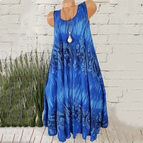 Abito sciolto donna donna boho spiaggia vacanze floreale sole taglie forti - Foto 12 di 23
